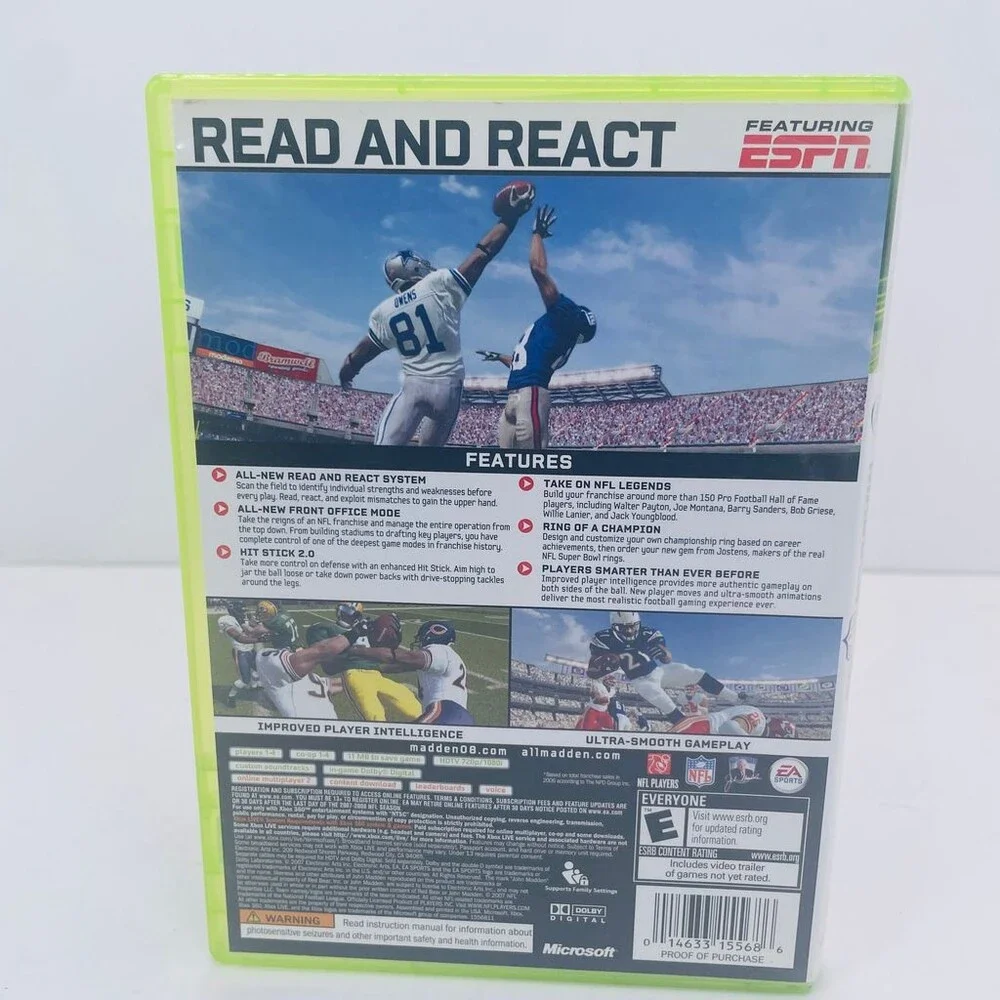 Madden NFL 08 EA SPORTS Xbox Live (Xbox 360, 2007) Complete W/ Manual